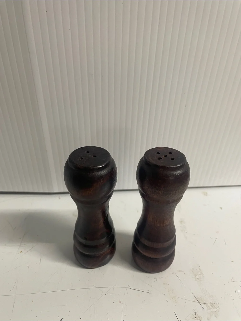 Wooden Salt and Pepper Shakers - Dark Brown